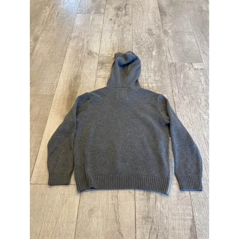 Abercrombie Kids Grey Knit Ski Graphic Hoodie Sweater‎ Boys Size 9/10 Winter